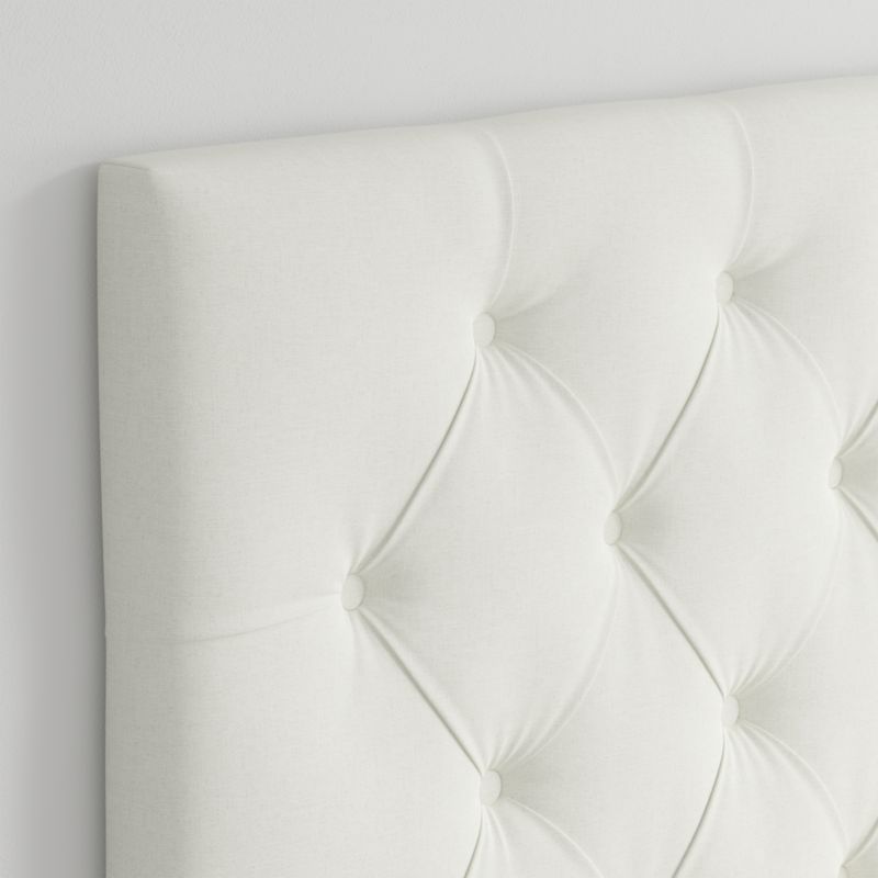 Tufted Linen White Twin Wall-Mounted Headboard - image 4 of 6