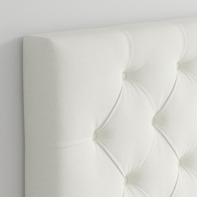 Tufted Linen White Twin Charging Wall-Mounted Headboard - image 3 of 6