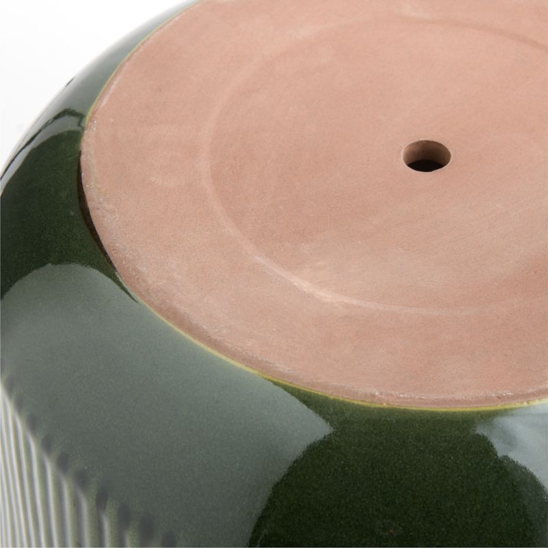 Tulu 11.02" x 12.60" Green Indoor/Outdoor Ceramic Planter - image 3 of 5