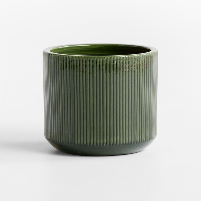 Tulu 11.02" x 12.60" Green Indoor/Outdoor Ceramic Planter - image 4 of 5