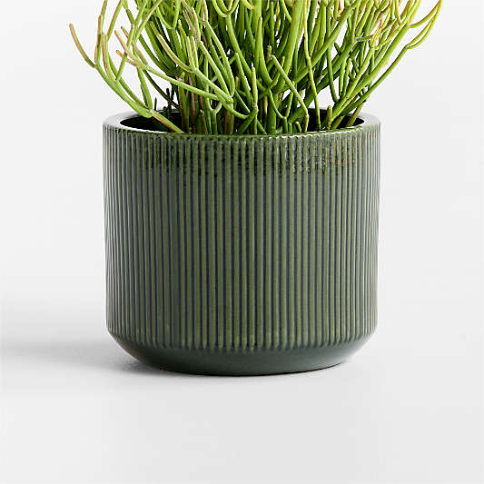 Tulu 11.02" x 12.60" Green Indoor/Outdoor Ceramic Planter