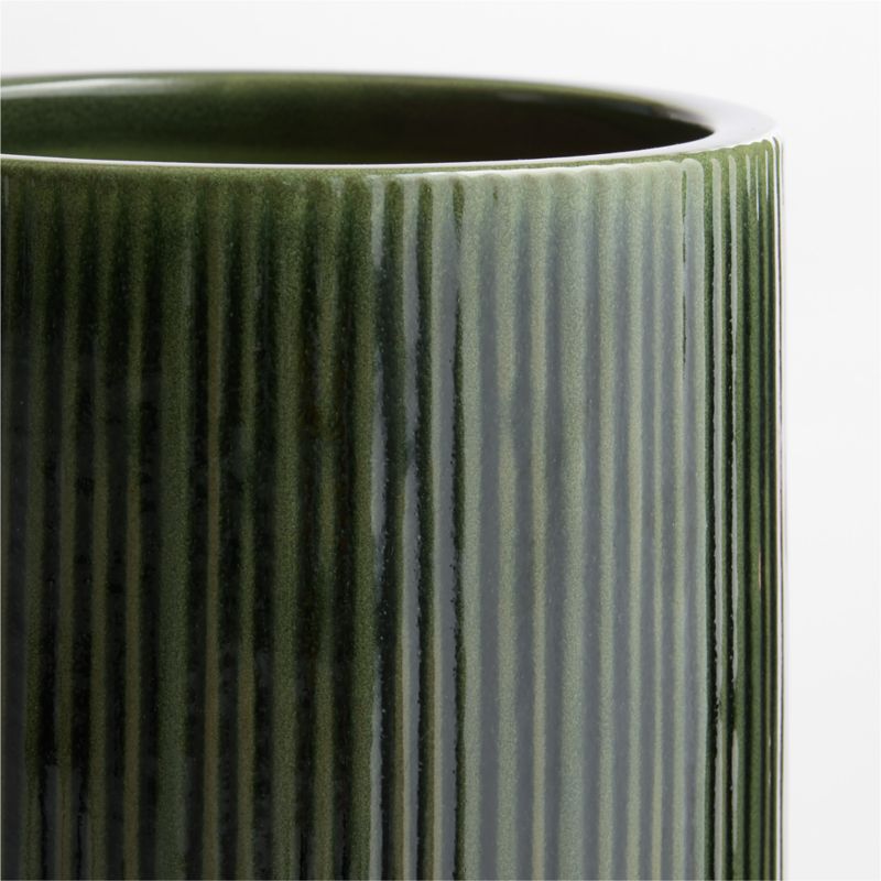 Tulu 9.05" x 9.05" Green Indoor/Outdoor Ceramic Planter - image 1 of 4