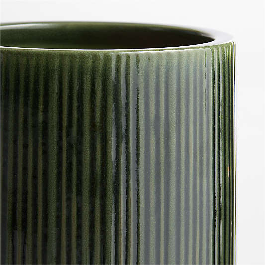 Tulu 9.05" x 9.05" Green Indoor/Outdoor Ceramic Planter