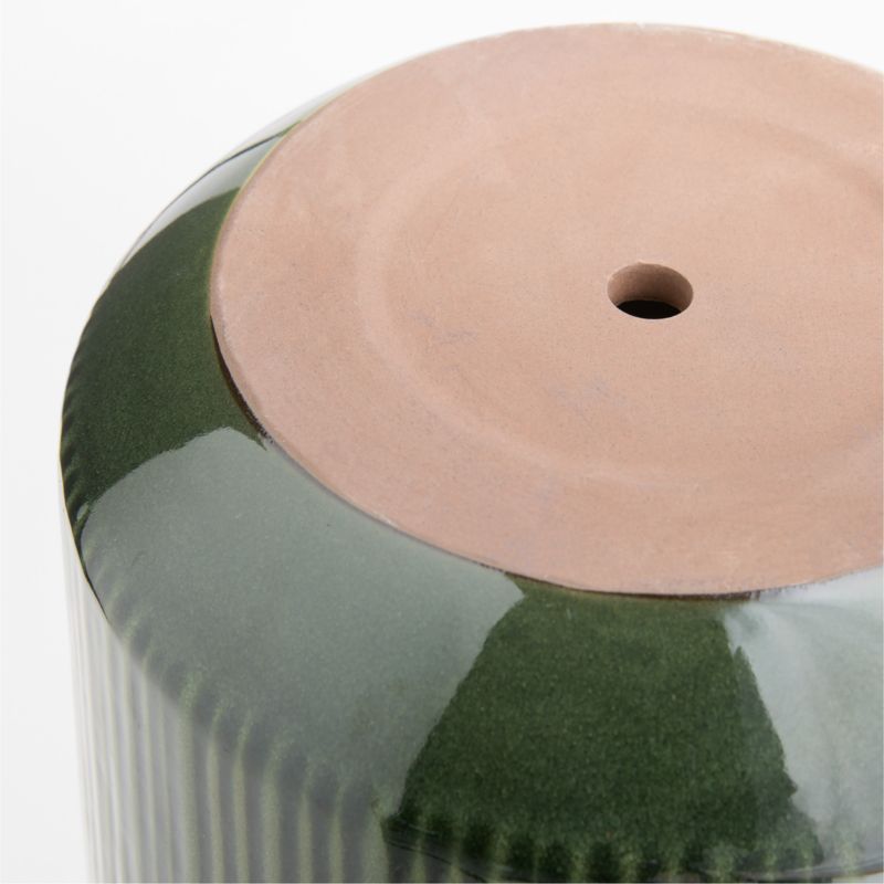 Tulu 9.05" x 9.05" Green Indoor/Outdoor Ceramic Planter - image 2 of 4