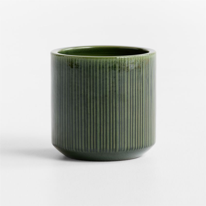 Tulu 9.05" x 9.05" Green Indoor/Outdoor Ceramic Planter - image 3 of 4
