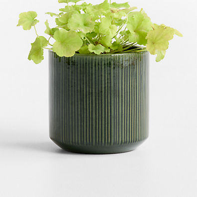 View Tulu 9.05" x 9.05" Green Indoor/Outdoor Ceramic Planter details