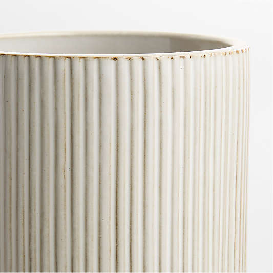 Tulu 6.25" x 6.50" White Indoor/Outdoor Ceramic Planter