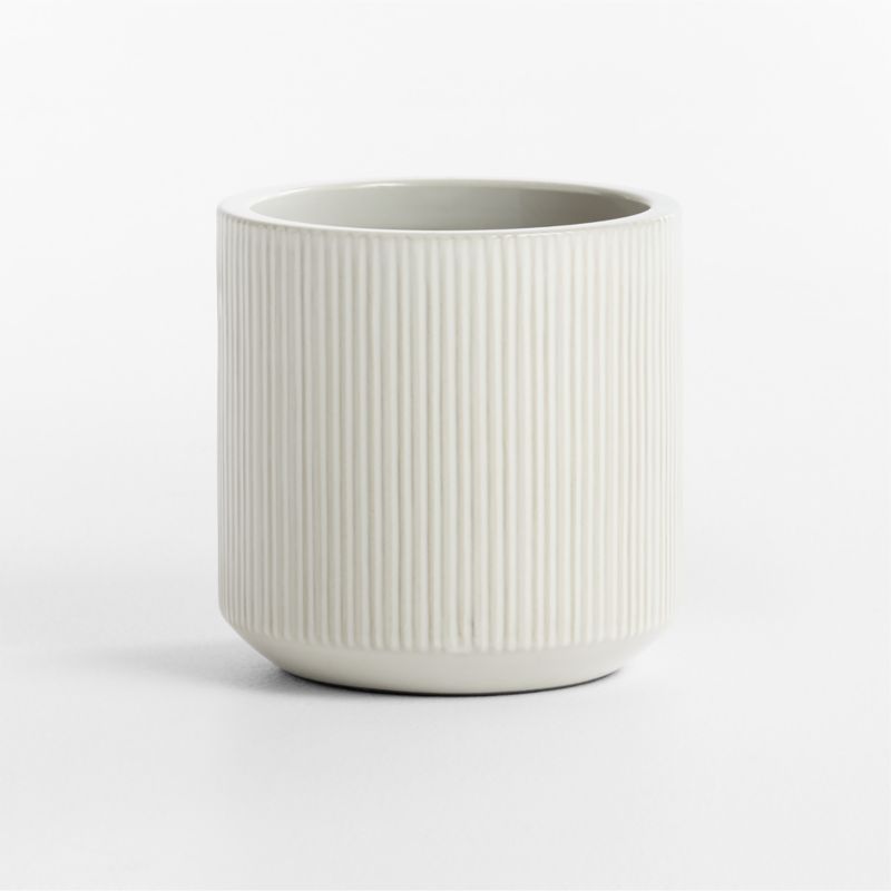 Tulu 9.05" x 9.05" White Indoor/Outdoor Ceramic Planter - image 3 of 6