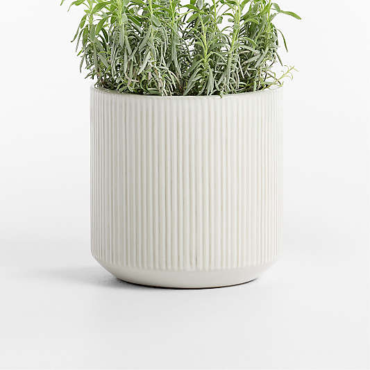 Tulu 9.05" x 9.05" White Indoor/Outdoor Ceramic Planter