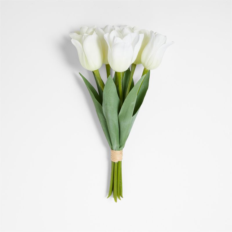 White Faux Tulip Bunch