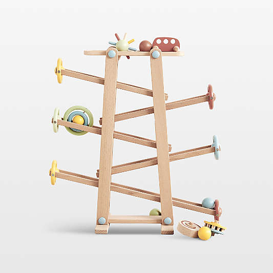 Wonder & Wise by Asweets Wooden Toddler Tumble Track Activity Toy