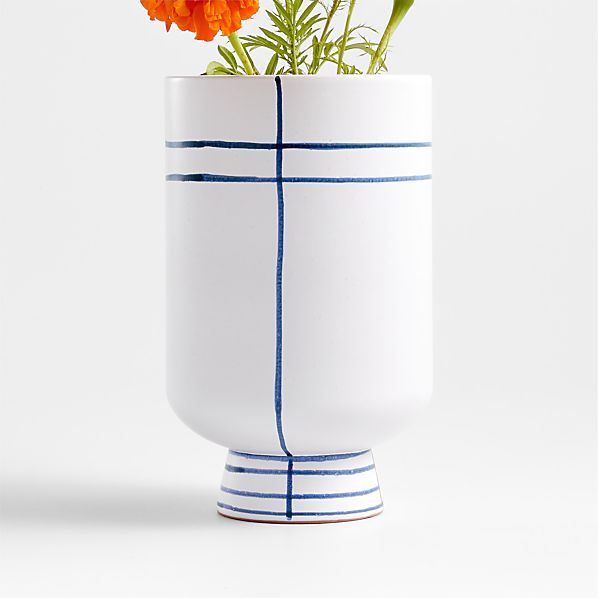 blau Design Vase Stripe 9 