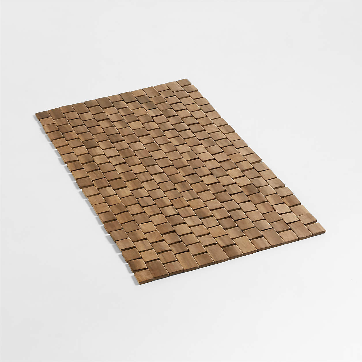 Tura Lattice Teak Wood Bath Mat + Reviews | Crate & Barrel