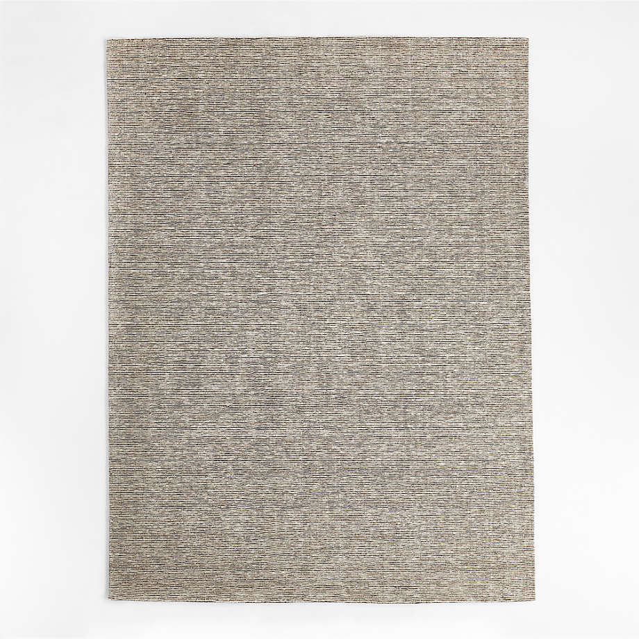 Turin Striped Beige Area Rug 9'x12' + Reviews Crate & Barrel