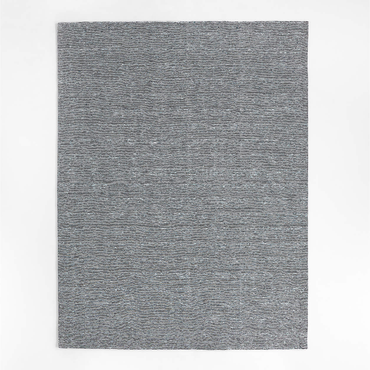 Turin Striped Navy Blue Area Rug 10'x14' Crate & Barrel