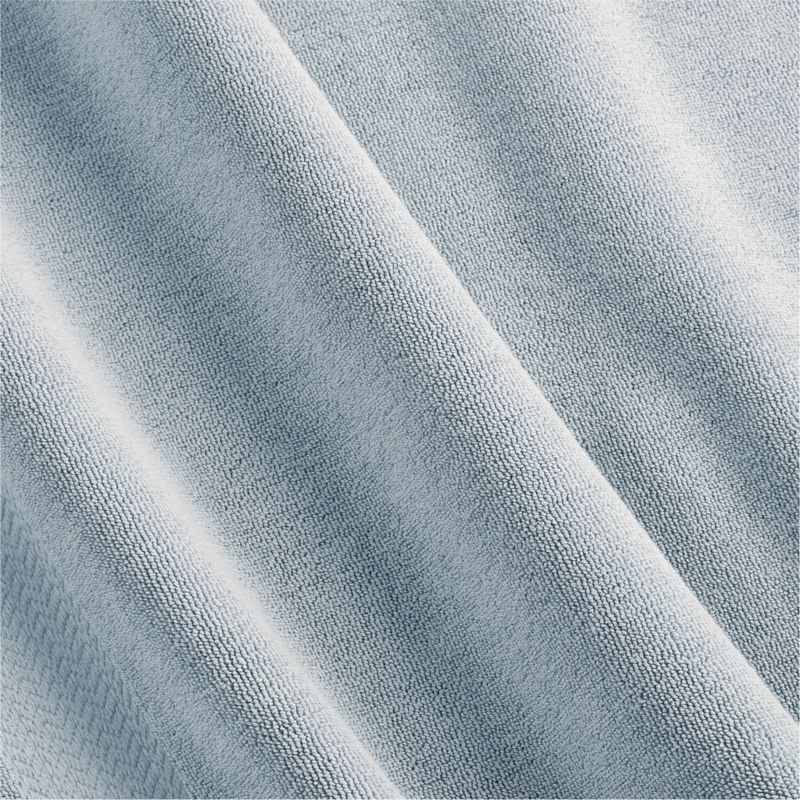 Turkish Organic Cotton Mist Blue Bath Mat - image 2 of 3