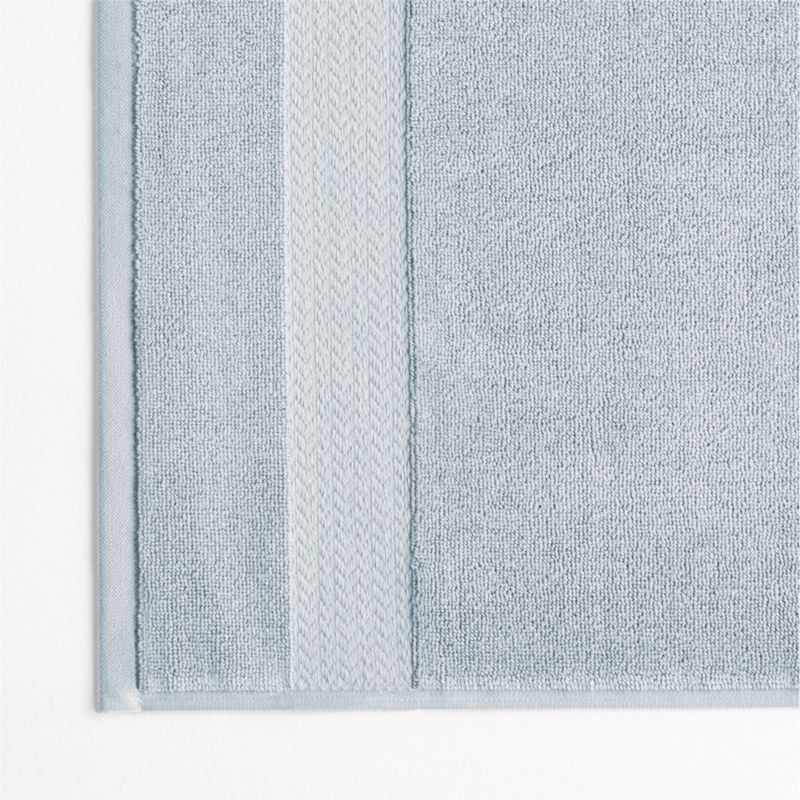 Turkish Organic Cotton Mist Blue Bath Mat - image 1 of 3