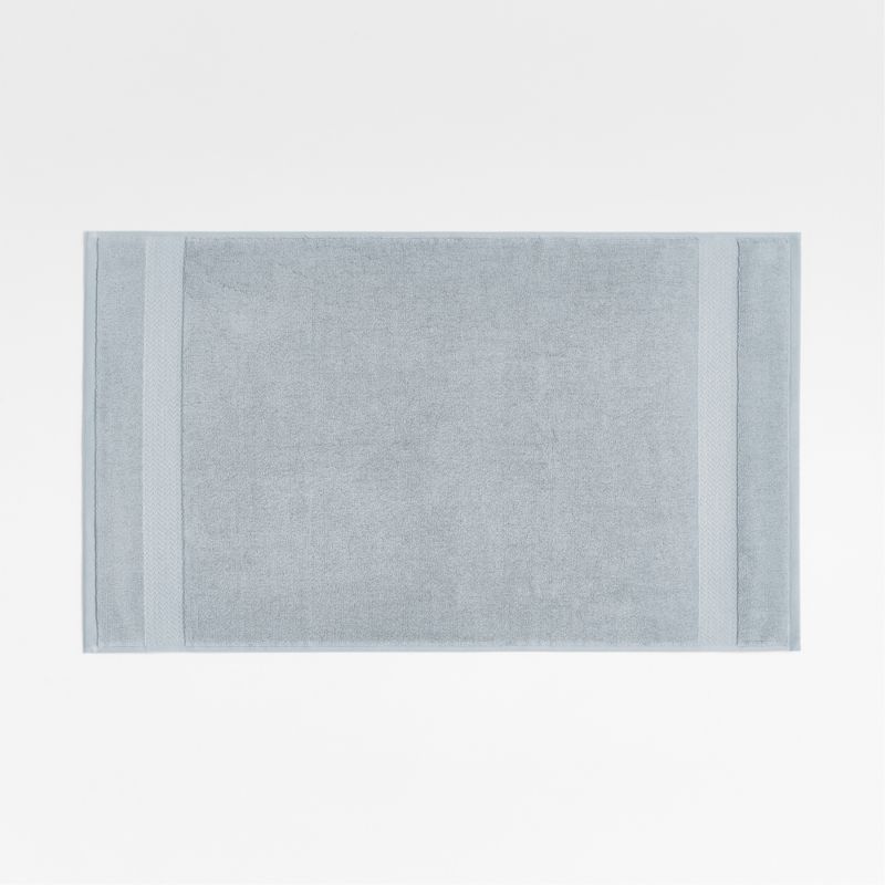 Turkish Organic Cotton Mist Blue Bath Mat