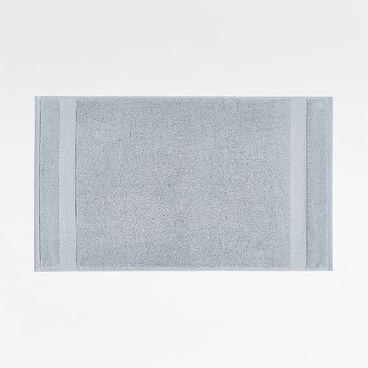 Turkish Organic Cotton Mist Blue Bath Mat