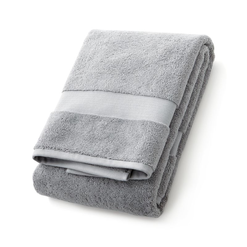 Organic Turkish Cotton Grey Bath Towel - image 6 of 8