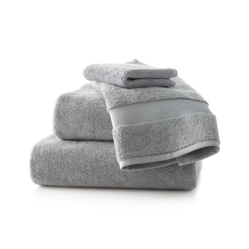 Turkish Cotton 800Gram Grey Bath Towels Crate & Barrel