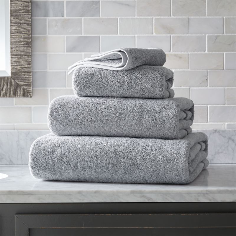 Clotho Turkish Home Grey Bath Mat Set of 4 Bathroom Floor Towel