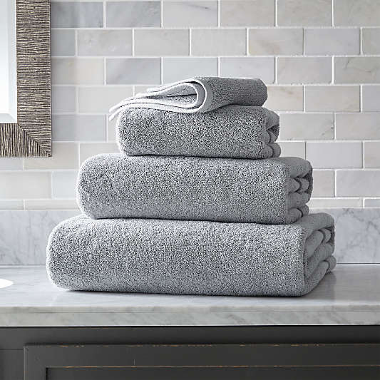 Organic Turkish Cotton Grey Bath Towels