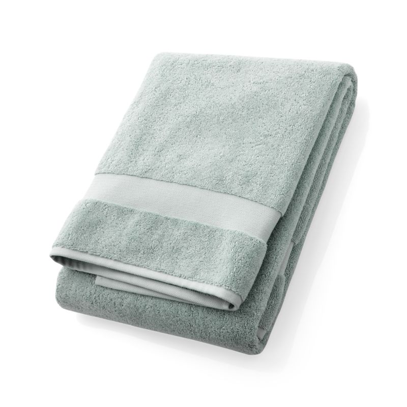 Organic Turkish Cotton Spa Blue Bath Sheet - image 6 of 8