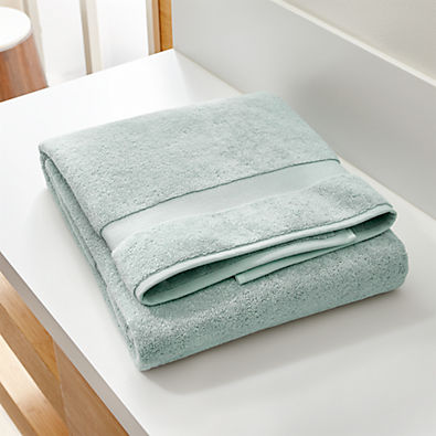 View Organic Turkish Cotton Spa Blue Bath Sheet details