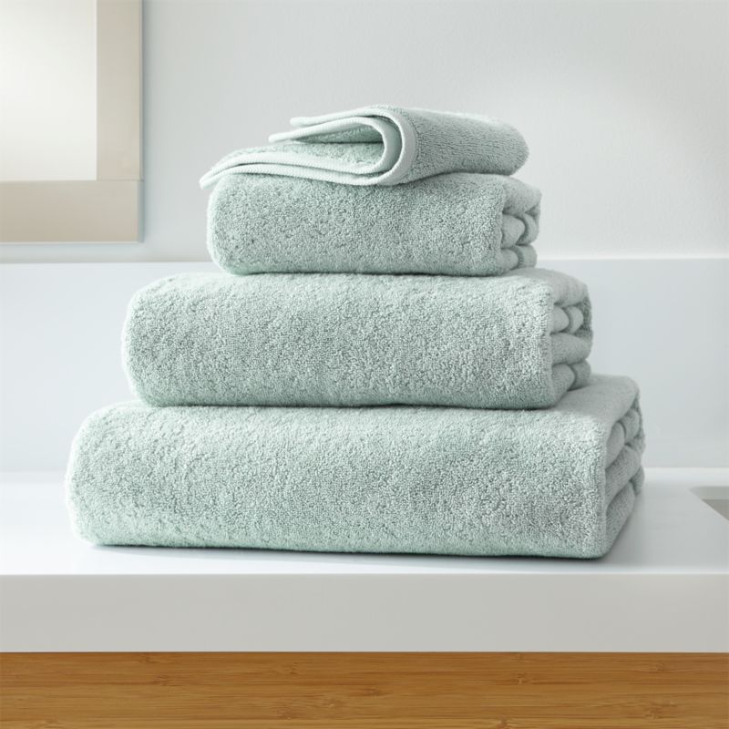 Blue green towels sale