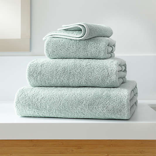 Organic Turkish Cotton Spa Blue Bath Towels