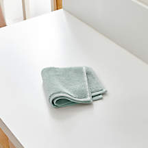 Organic Turkish Cotton Spa Blue Washcloth + Reviews | Crate & Barrel
