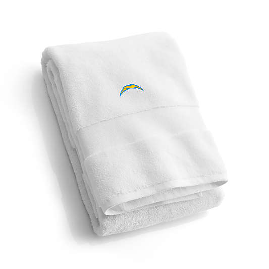 NFL Seattle Seahawks Organic Turkish Cotton White Bath Towels, Set of 2
