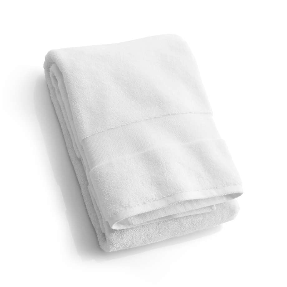 Crate and Barrel Antimicrobial Organic Cotton Bath Towel - Bright White