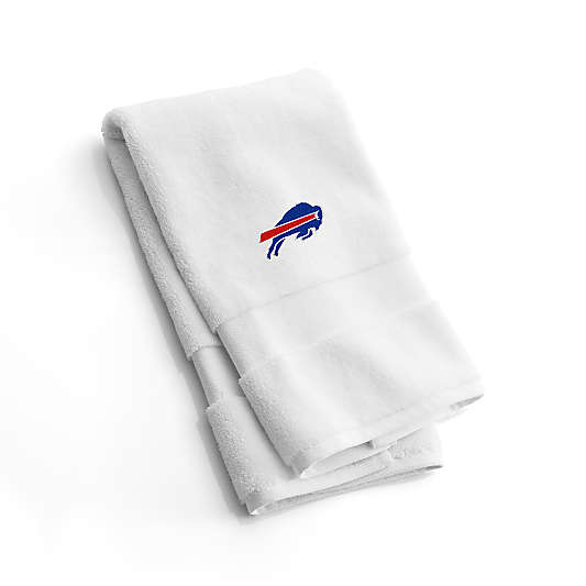NFL Buffalo Bills Organic Turkish Cotton White Hand Towels, Set of 2
