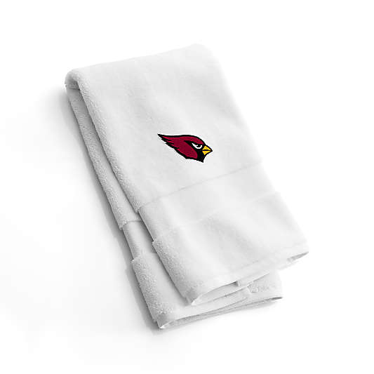 NFL Arizona Cardinals Organic Turkish Cotton White Hand Towels, Set of 2