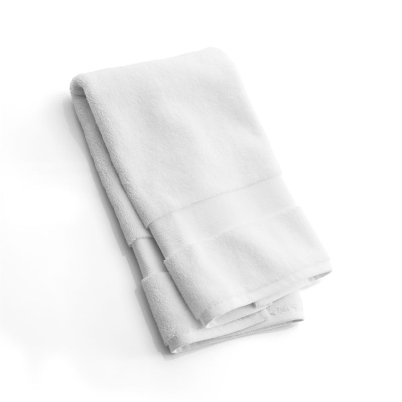 Organic 800-Gram White Turkish Hand Towel + Reviews | Crate & Barrel