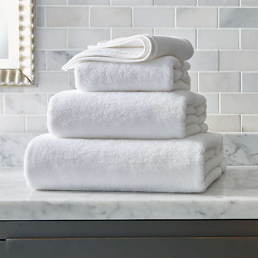 Organic Turkish Cotton White Bath Towels