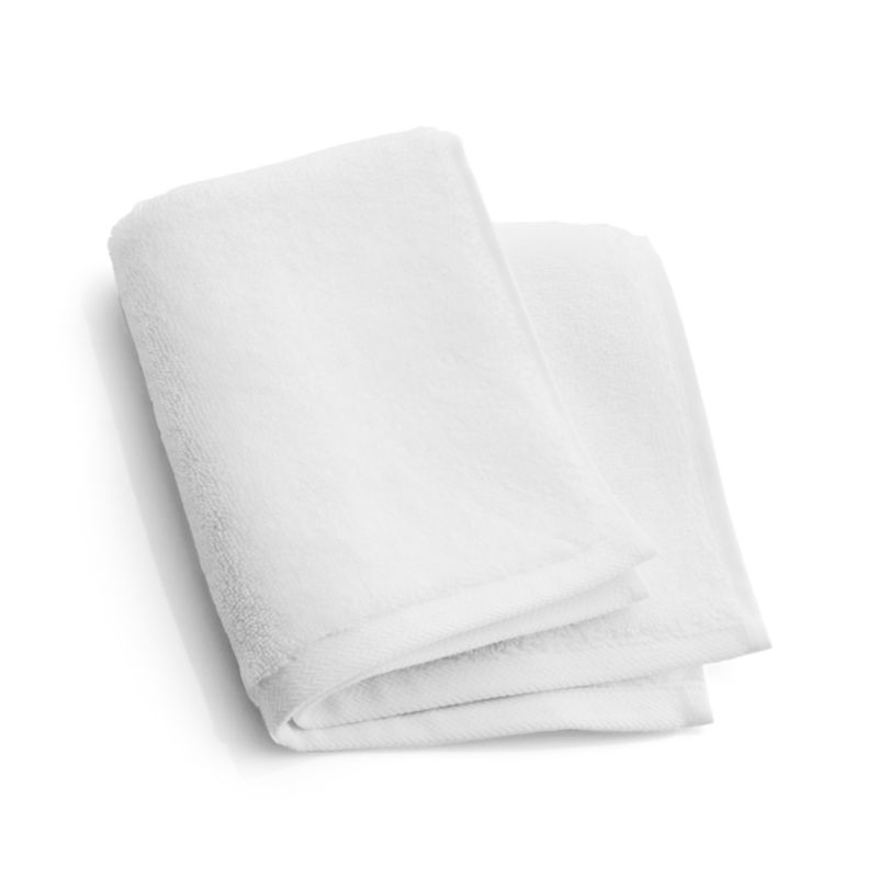 Organic Turkish Cotton White Washcloth + Reviews | Crate & Barrel