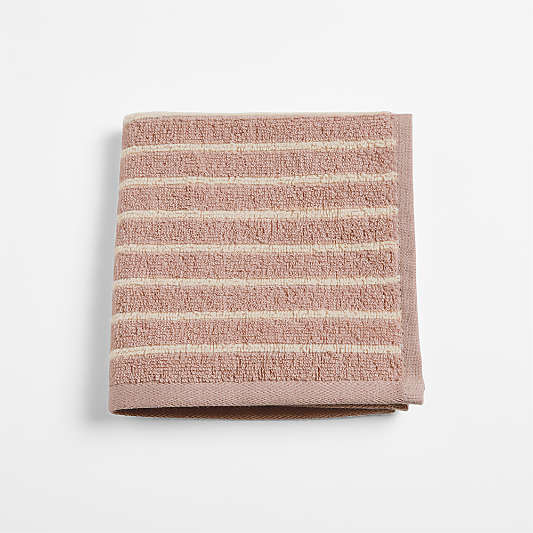Turkish 100% Organic Cotton Breton Stripe Fair Lilac Kids Washcloth