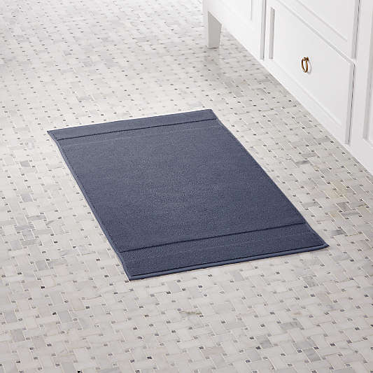 Organic Evening Blue Turkish Bath Mat