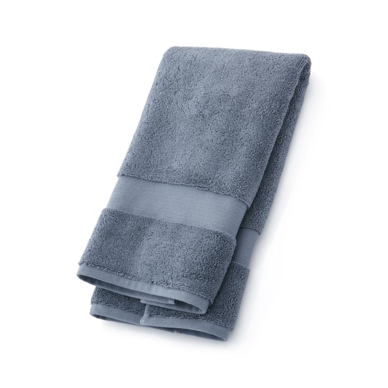 Organic Turkish Cotton Evening Blue Hand Towel - image 6 of 8