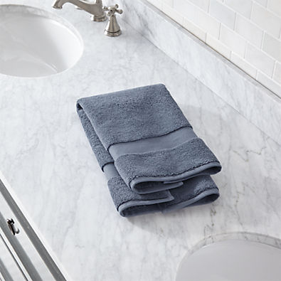 View Organic Turkish Cotton Evening Blue Hand Towel details