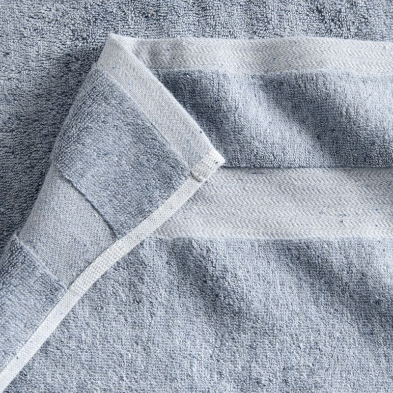 Organic Turkish Cotton Fleck Smoke Blue Hand Towel - image 6 of 11