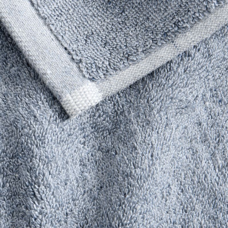 Organic Turkish Cotton Fleck Smoke Blue Washcloth - image 11 of 12