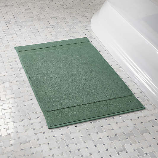 Organic Forest Green Turkish Bath Mat