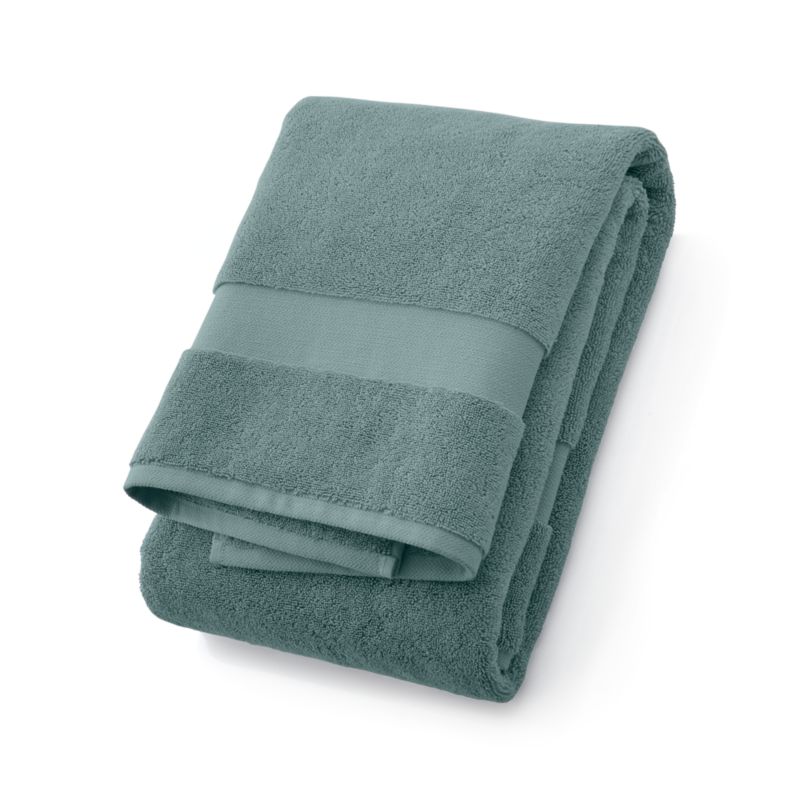 Organic Turkish Cotton Ocean Blue Bath Towel - image 6 of 8