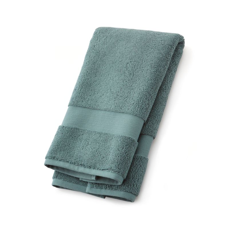 Organic Turkish Cotton Ocean Blue Hand Towel - image 6 of 8