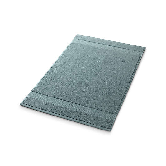 Organic Cotton Turkish Bath Mat Ocean Blue