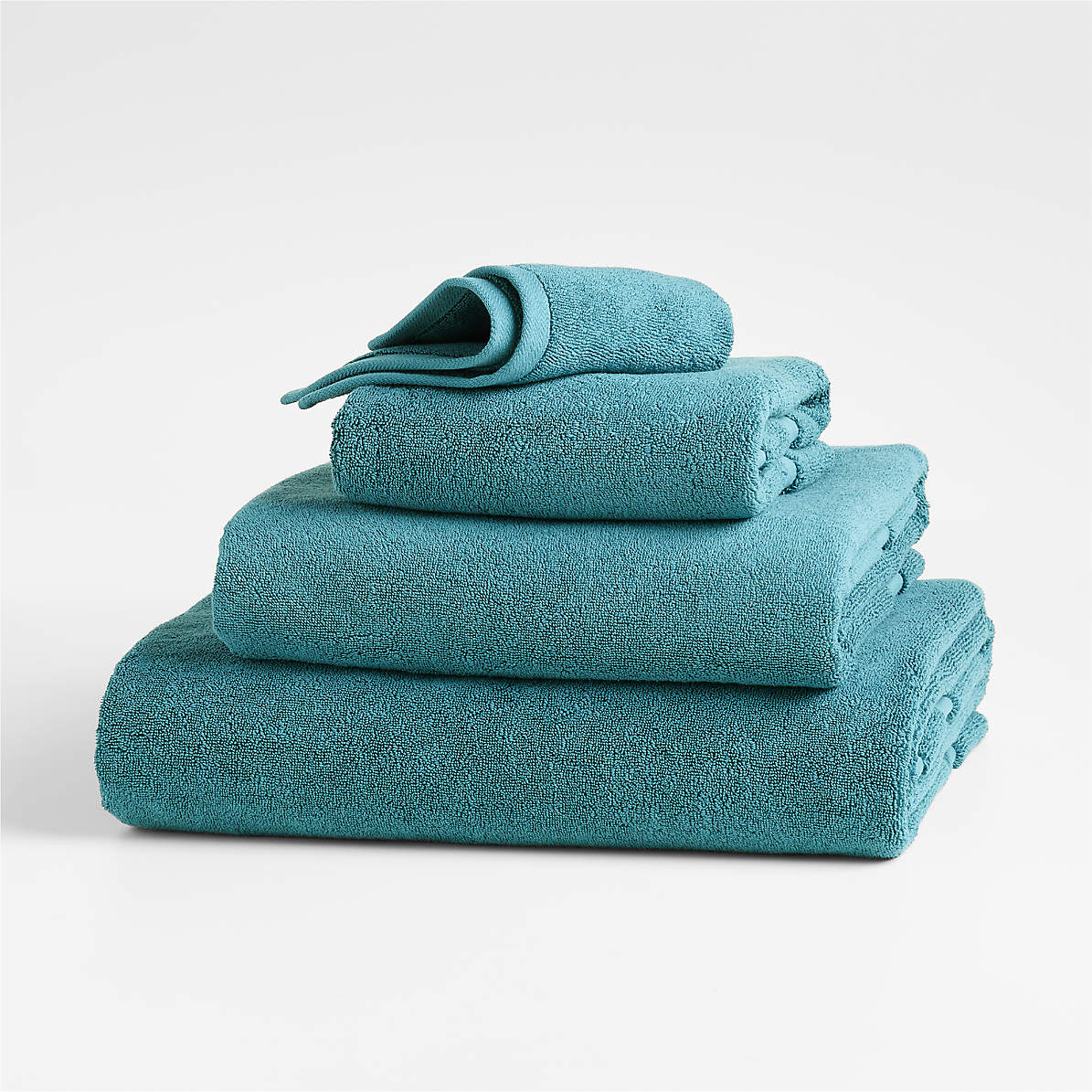Quick-Dry Teal Organic Cotton Bath Towel + Reviews